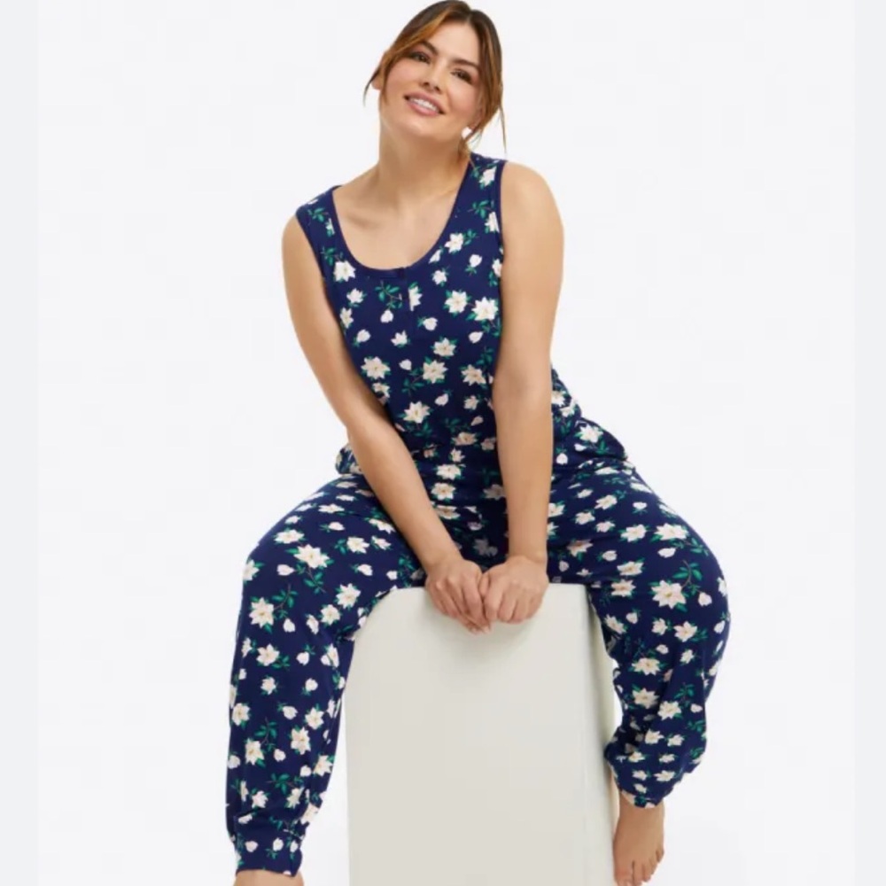 Draper James Blue Magnolia Hillary Soft Pajama Set with Relaxed Fit 1X